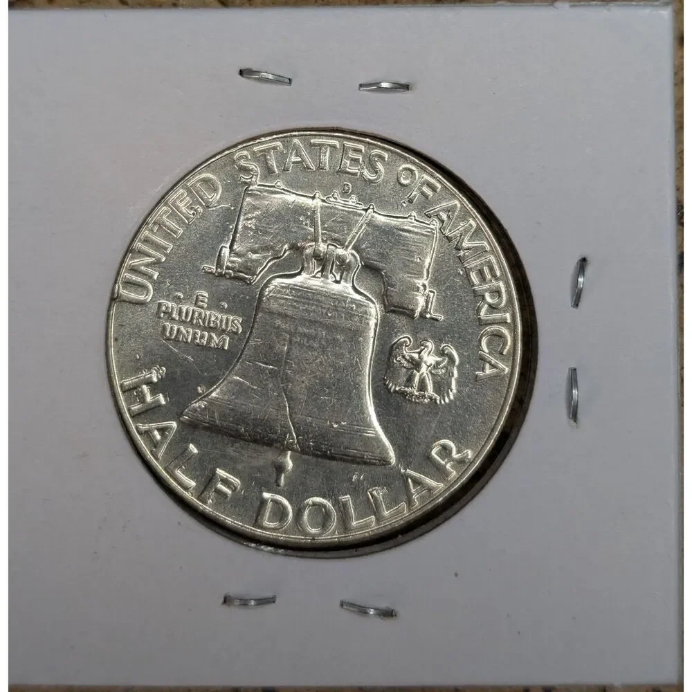 1963-D Franklin Half Dollar – BU Condition, 90% Silver, Denver Mint - Picture 2 of 2